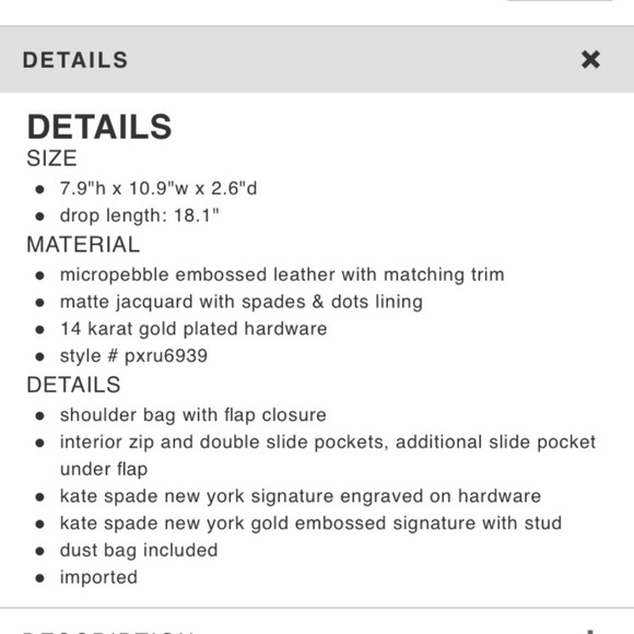 Kate Spade ♠️ Carmel Court Kaela Shoulder Bag - Picture 8 of 8